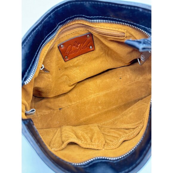 PATRICIA NASH Betta medium leather shoulder crossbody bag + Dust bag BLACK - Picture 12 of 14